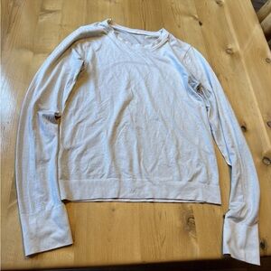 lululemon athletica Soft Gray Long Sleeve Tee